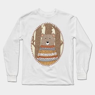 Cozy Bear in a Cozy Sweater Long Sleeve T-Shirt